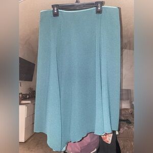 H&M emerald green asymmetrical skirt 12